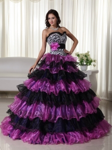 Fashionable Ball Gown Sweetheart Floor-length Organza Beading Sweet 16 Dress