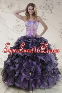 Elegant 2015 Sweet 16 Dresses with Appliques and Ruffles
