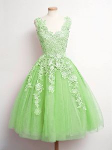 Admirable Sleeveless Tulle Lace Up Court Dresses for Sweet 16 for Prom and Party and Wedding Party