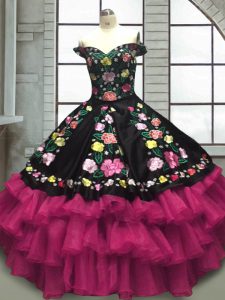 Cheap Multi-color Sleeveless Organza and Taffeta Lace Up Quince Ball Gowns for Military Ball and Sweet 16 and Quinceanera