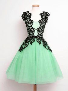 Sleeveless Lace Lace Up Quinceanera Court of Honor Dress