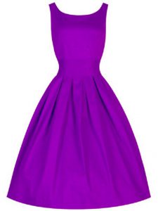 Shining Purple Sleeveless Taffeta Lace Up Dama Dress for Quinceanera for Prom and Party and Wedding Party