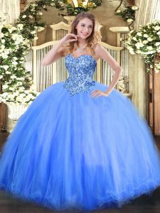 Captivating Sleeveless Appliques Lace Up Quinceanera Dress