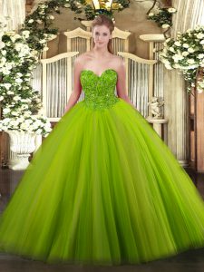 Edgy 15 Quinceanera Dress Military Ball and Sweet 16 and Quinceanera with Beading Sweetheart Sleeveless Lace Up
