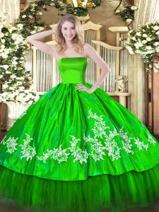 Great Sleeveless Embroidery Floor Length Sweet 16 Quinceanera Dress