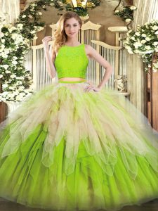 Floor Length Ball Gowns Sleeveless Multi-color Quinceanera Dresses Zipper