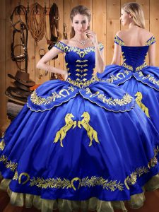 Fantastic Sleeveless Lace Up Floor Length Beading and Embroidery Sweet 16 Quinceanera Dress