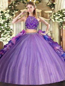 Multi-color Sleeveless Tulle Zipper Vestidos de Quinceanera for Military Ball and Sweet 16 and Quinceanera