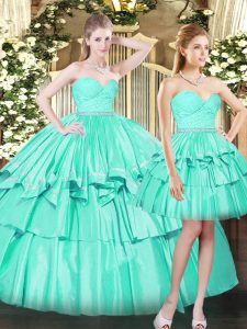 Organza Sleeveless Floor Length Quinceanera Gowns and Ruching