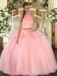 Spectacular Sleeveless Backless Floor Length Beading Quinceanera Gowns