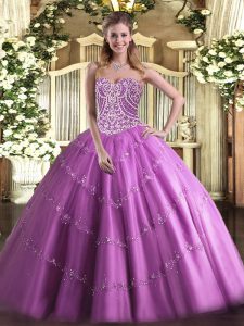 Custom Designed Sleeveless Beading Lace Up Party Dress