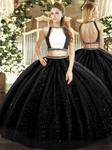 Hot Selling Tulle Sleeveless Floor Length Quinceanera Gowns and Ruching