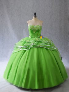 Top Selling Lace Up Quinceanera Dress for Sweet 16 and Quinceanera with Appliques and Ruffles Brush Train