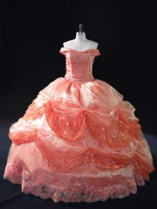 Wonderful Organza Sleeveless Floor Length 15 Quinceanera Dress and Beading and Sequins
