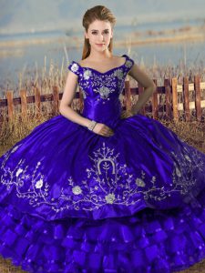 Comfortable Floor Length Ball Gowns Sleeveless Purple Quinceanera Dress Lace Up