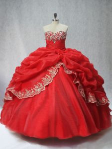 Best Selling Sleeveless Lace Up Floor Length Appliques and Pick Ups Quinceanera Gowns