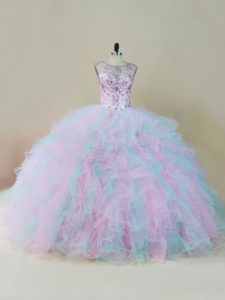 Multi-color Sleeveless Organza Lace Up Quinceanera Dresses for Sweet 16 and Quinceanera