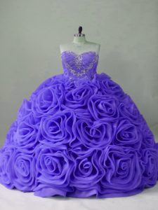 Suitable Lavender 15th Birthday Dress Sweetheart Sleeveless Brush Train Lace Up