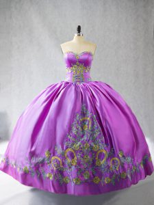 Edgy Lilac Quinceanera Gowns Sweetheart Sleeveless Lace Up