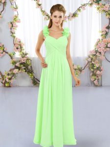 Dazzling Straps Neckline Hand Made Flower Quinceanera Court of Honor Dress Sleeveless Lace Up