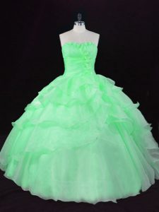 New Style Sleeveless Organza Lace Up Vestidos de Quinceanera for Sweet 16 and Quinceanera