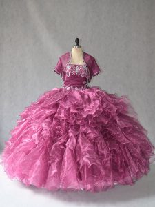 Fashionable Burgundy Quinceanera Gown Sweet 16 and Quinceanera with Beading and Ruffles Strapless Sleeveless Lace Up