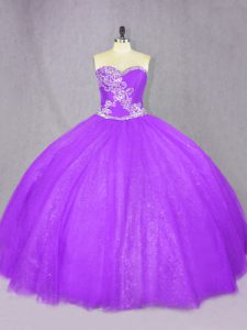 Luxurious Sleeveless Lace Up Floor Length Beading Sweet 16 Dress