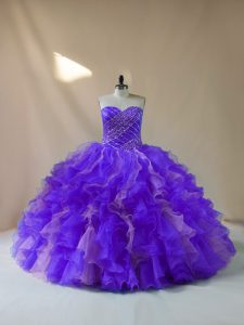 Multi-color Halter Top Lace Up Beading and Ruffles 15 Quinceanera Dress Sleeveless