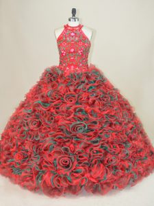 Hot Sale Ball Gowns Sleeveless Multi-color Quinceanera Dresses Brush Train Lace Up