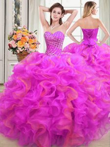 Fine Floor Length Ball Gowns Sleeveless Multi-color Vestidos de Quinceanera Lace Up