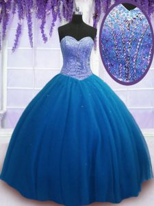 Luxurious Sleeveless Beading Lace Up Quinceanera Dresses