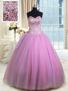 Enchanting Sweetheart Sleeveless Organza Ball Gown Prom Dress Beading and Ruching Lace Up