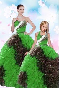 Enchanting Multi-color Sweet 16 Dress Military Ball and Sweet 16 and Quinceanera and For with Sequins and Pick Ups Sweetheart Sleeveless Lace Up