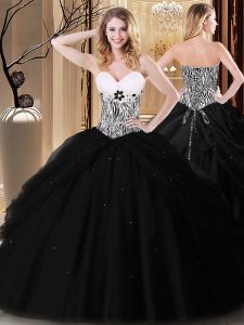 New Arrival Sleeveless Lace Up Floor Length Pick Ups and Pattern Vestidos de Quinceanera